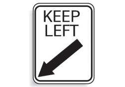 Keep Left Sign